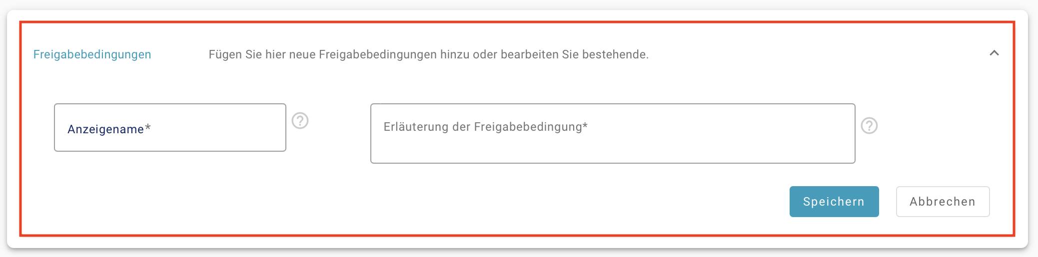 Freigabebedingungen